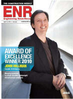John Hillman (Photo reprinted courtesy of Engineering News-Record, © The McGraw Hill Companies, Inc., April 12, 2010. All rights reserved.)