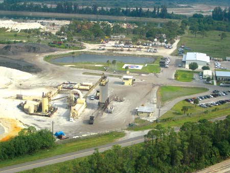Ranger Construction operates seven asphalt plants strategically located throughout its market areas in Florida. Above is the Ft. Pierce office, shop and plant. (Photo by Bob Schafer)
