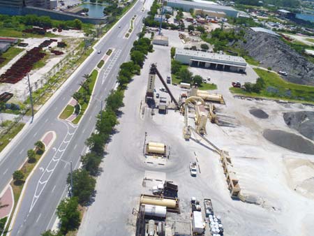 Ranger Construction operates seven asphalt plants strategically located throughout its market areas in Florida. Below is the Pompano Beach asphalt plant. (Photo by Ground Escape, LLC)