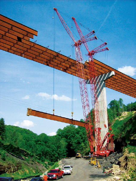 A photo of Vecellio & Grogans East Beckley Bypass project was selected as a runner-up in ENRs 2011 Images of the Year in Construction contest, which drew submissions from around the world. (Photo by Matt Farley)