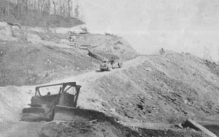 V&G crews build a nine-mile section of Route 16 between Welch and Pineville, W. Va., circa 1948.