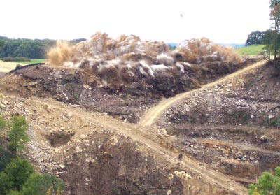 First production shot (blast) on Vecellio & Grogan's East Beckley Bypass job.