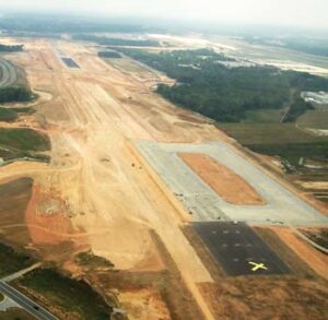 Recycled Asphalt Flies at Greensboro Airport Job